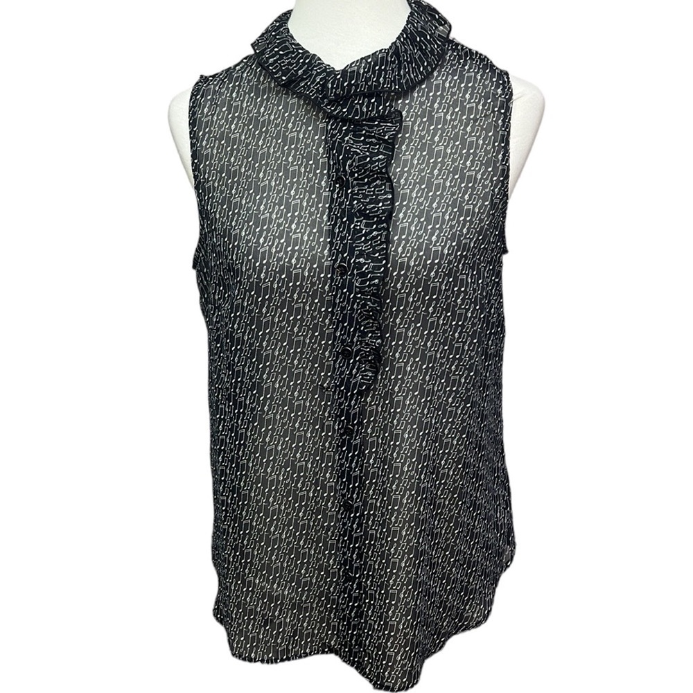Cabi Music Note Ruffled Blouse - Picture 3 of 9